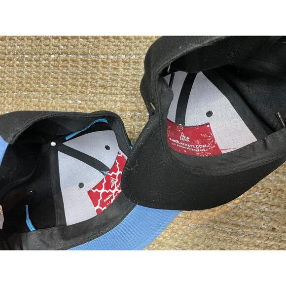 Lot 2 Findlay Skeleton Three Diamond Triangle Mountain Blue Brim Snapback Hat - Picture 5 of 7